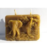 Svíčka z včelího vosku - Sloni