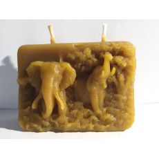 Svíčka z včelího vosku - Sloni