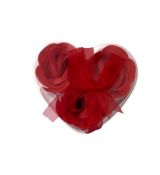 Srdce - mýdlové růže 3ks