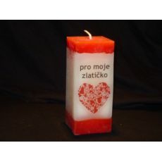 Svíčka kvádr - pro moje zlatíčko