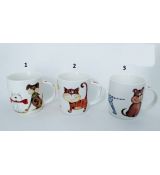 DOMÁCÍ MAZLÍČCI - sada 3 porcelánových hrnků